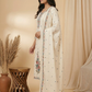 Ivory Pastel Embroidered Pure Cotton Kurta Pant Set with Dupatta | Summer Collection | Sizes M to XXL