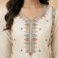 Ivory Pastel Embroidered Pure Cotton Kurta Pant Set with Dupatta | Summer Collection | Sizes M to XXL