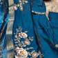 Peacock Blue Embroidered Kurta Pant Set with Printed Dupatta – Elegant Festive Ethnic Wear