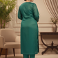 Emerald Green Embroidered Silk Blend Kurta Pant Set with Dupatta – Plus Size (3XL, 4XL, 5XL)