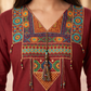 Maroon Embroidered Ethnic Kurta Pant Set for Women (M to XXL) by 3 Angel FAB LLP
