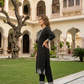Classic Black Embroidered Kurta Pant Set for Women (M to XXL)