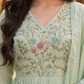Mint Green Embroidered Anarkali Kurta Pant Set with Dupatta for Women (M to XXL)