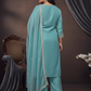 Aqua Mist Embroidered Kurta Pant Set with Graceful Dupatta - 3XL, 4XL, 5XL Collection