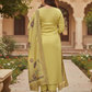 Sunlit Mustard Floral Printed Kurta Pant Set with Ornate Dupatta - Plus Size Collection by 3 Angel