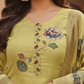 Sunlit Mustard Floral Printed Kurta Pant Set with Ornate Dupatta - Plus Size Collection by 3 Angel