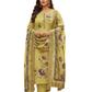 Sunlit Mustard Floral Printed Kurta Pant Set with Ornate Dupatta - Plus Size Collection by 3 Angel