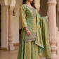 Designer Dhoop Chhaon Kurta Set with Palazzo and Dupatta