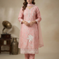 Blush Pink Kurta Pant Set with Sheer Dupatta - 3XL, 4XL, 5XL Plus Size