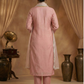 Blush Pink Kurta Pant Set with Sheer Dupatta - 3XL, 4XL, 5XL Plus Size