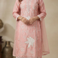 Blush Pink Kurta Pant Set with Sheer Dupatta - 3XL, 4XL, 5XL Plus Size