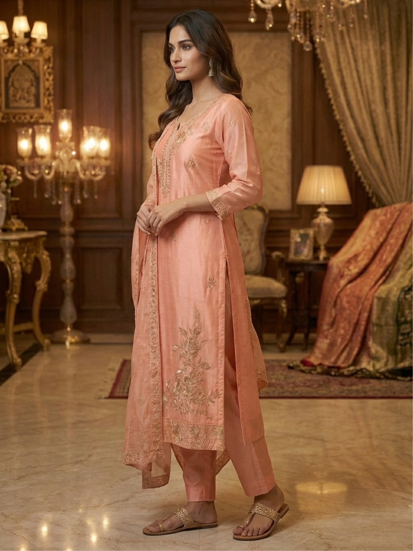 Women’s Kurta Pant Set with Dupatta | Elegant Daily & Festive Wear | Plus Size Available