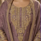 Mauve Pink Embroidered Silk Blend Kurta Pant Set with Sheer Dupatta – Festive & Wedding Wear | Plus Size (3XL, 4XL, 5XL)