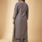 Elegant Silk Blend Kurta Pant Set with Delicate Floral Work & Dupatta | Available in 3XL, 4XL, 5XL