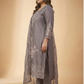 Elegant Silk Blend Kurta Pant Set with Delicate Floral Work & Dupatta | Available in 3XL, 4XL, 5XL