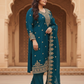 Rama Green Embroidered Silk Blend Kurta Pant Set with Ornate Dupatta – Festive & Occasion Wear