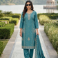 Teal Blue Embroidered Silk Blend Kurta Pant Set with Dupatta – Elegant Festive Wear | Plus Size (3XL, 4XL, 5XL)