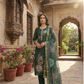 Women’s Emerald Green Kurta Pant Set with Floral Dupatta | Plus Size 3XL-5XL