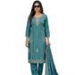 Teal Blue Embroidered Silk Blend Kurta Pant Set with Dupatta – Elegant Festive Wear | Plus Size (3XL, 4XL, 5XL)