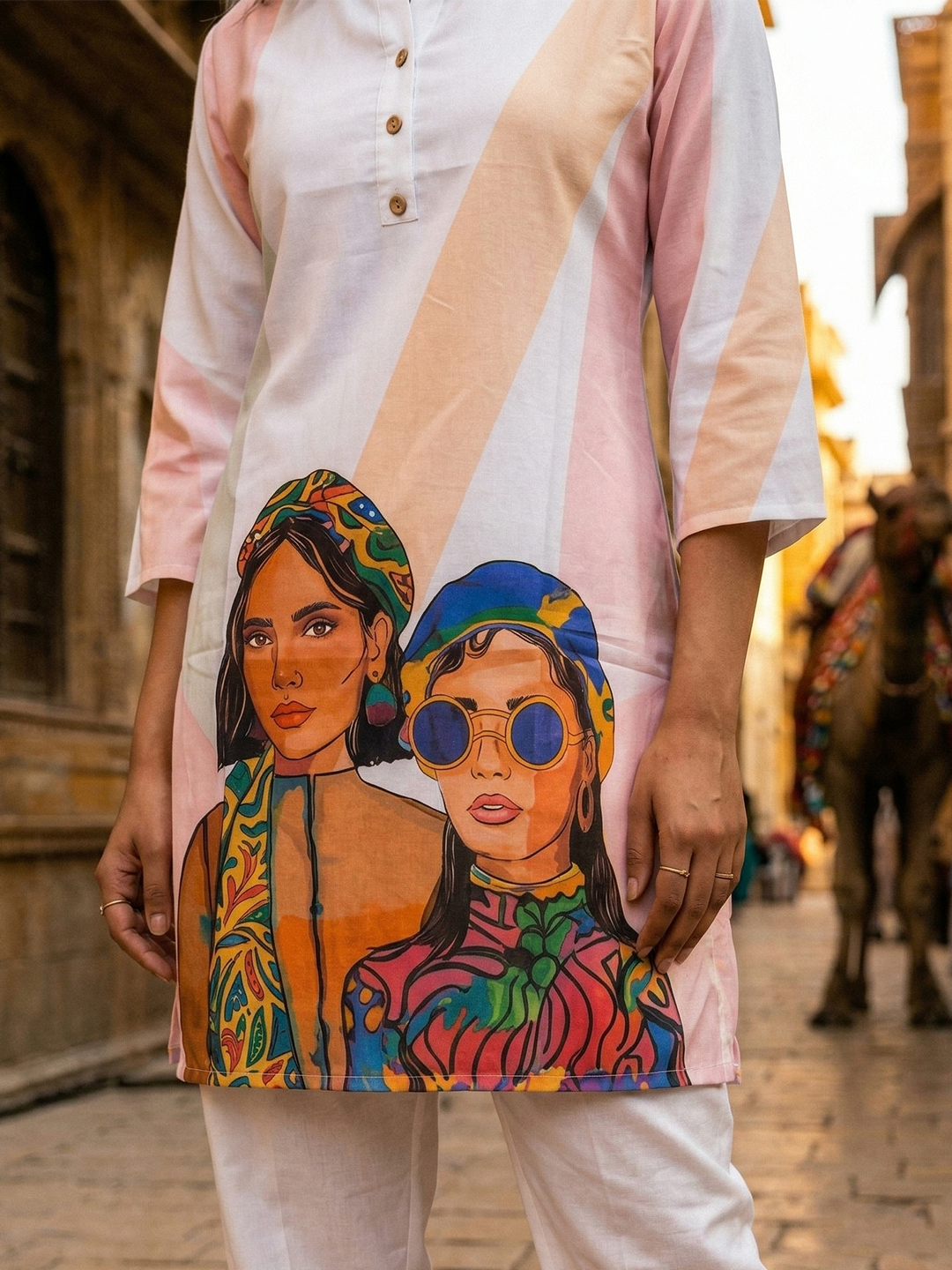 Jaipuri Printed Pure Cotton Kurta Pant Set Summer Special Rajasthan Inspired Ethnic Wear | Sizes M to XXL