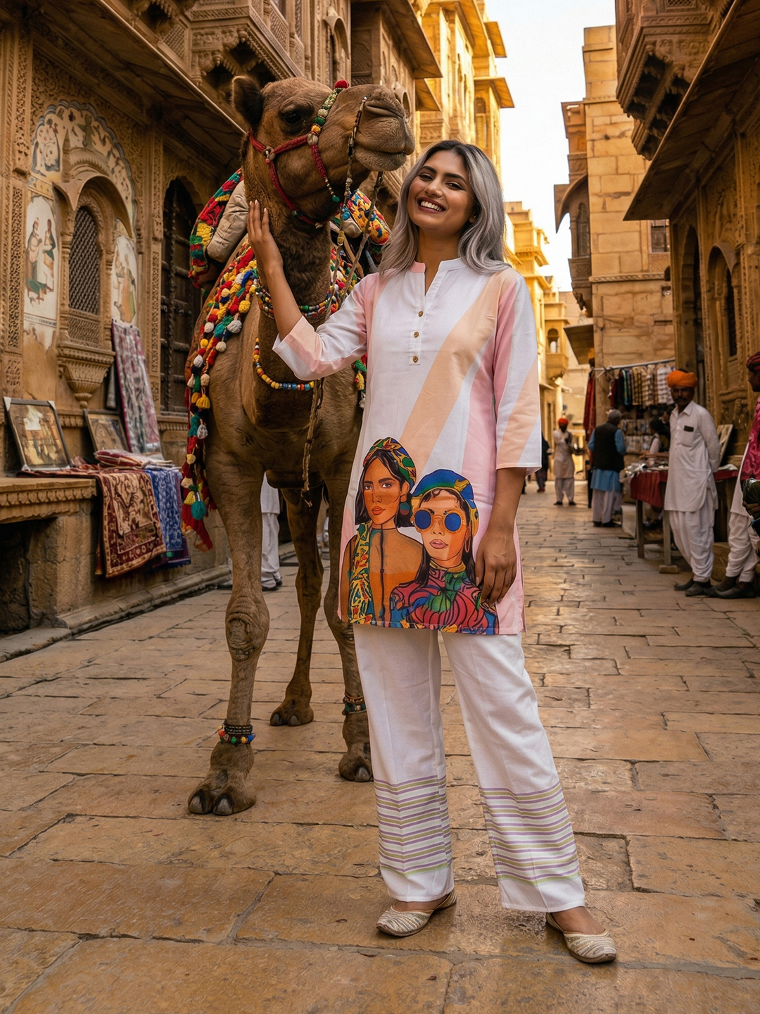 Jaipuri Printed Pure Cotton Kurta Pant Set Summer Special Rajasthan Inspired Ethnic Wear | Sizes M to XXL