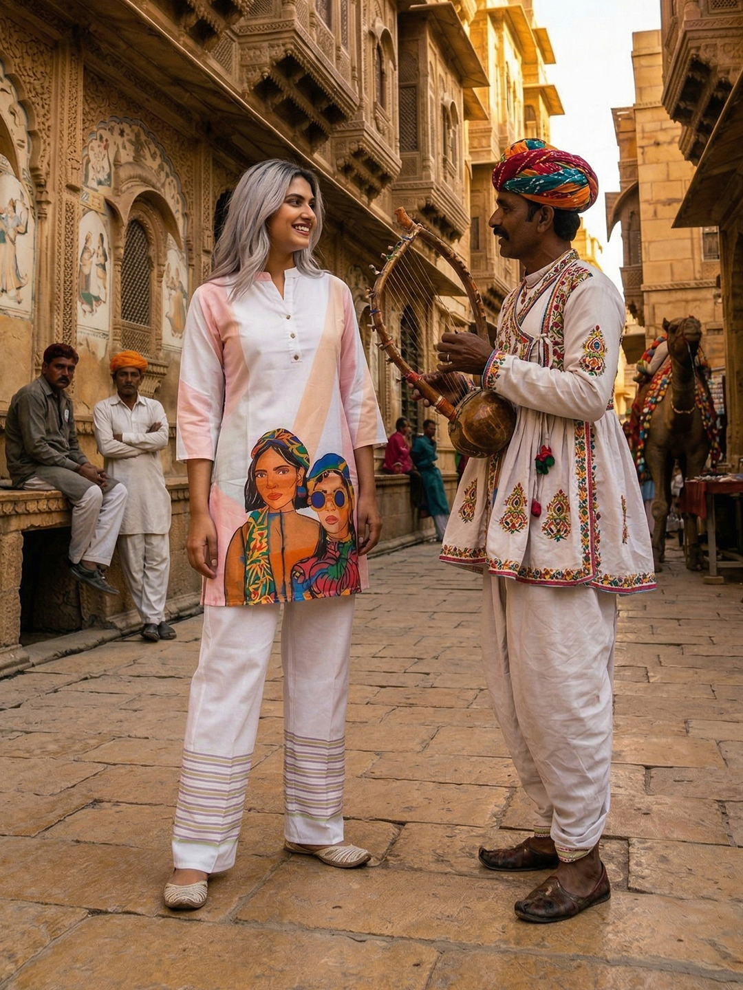 Jaipuri Printed Pure Cotton Kurta Pant Set Summer Special Rajasthan Inspired Ethnic Wear | Sizes M to XXL